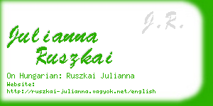 julianna ruszkai business card